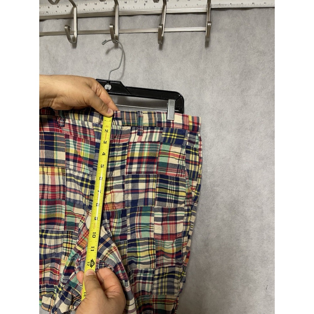 Polo Ralph Lauren Shorts Men 32 Indian Madras Patchwork Flesh Pony Chino Casual - Picture 5 of 10